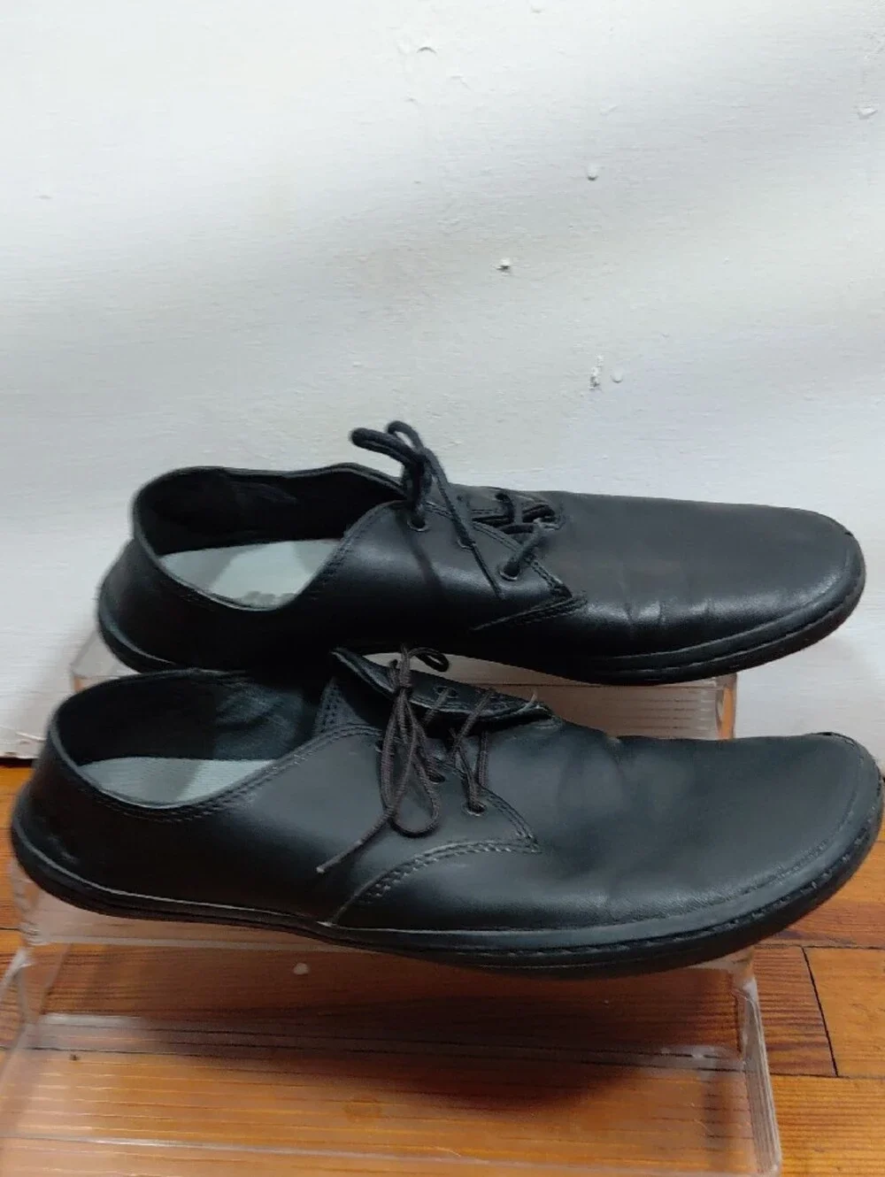 VivoBarefoot Men's Black Minimalist Wide Toe-Box Lace-Up Oxfords Size 10